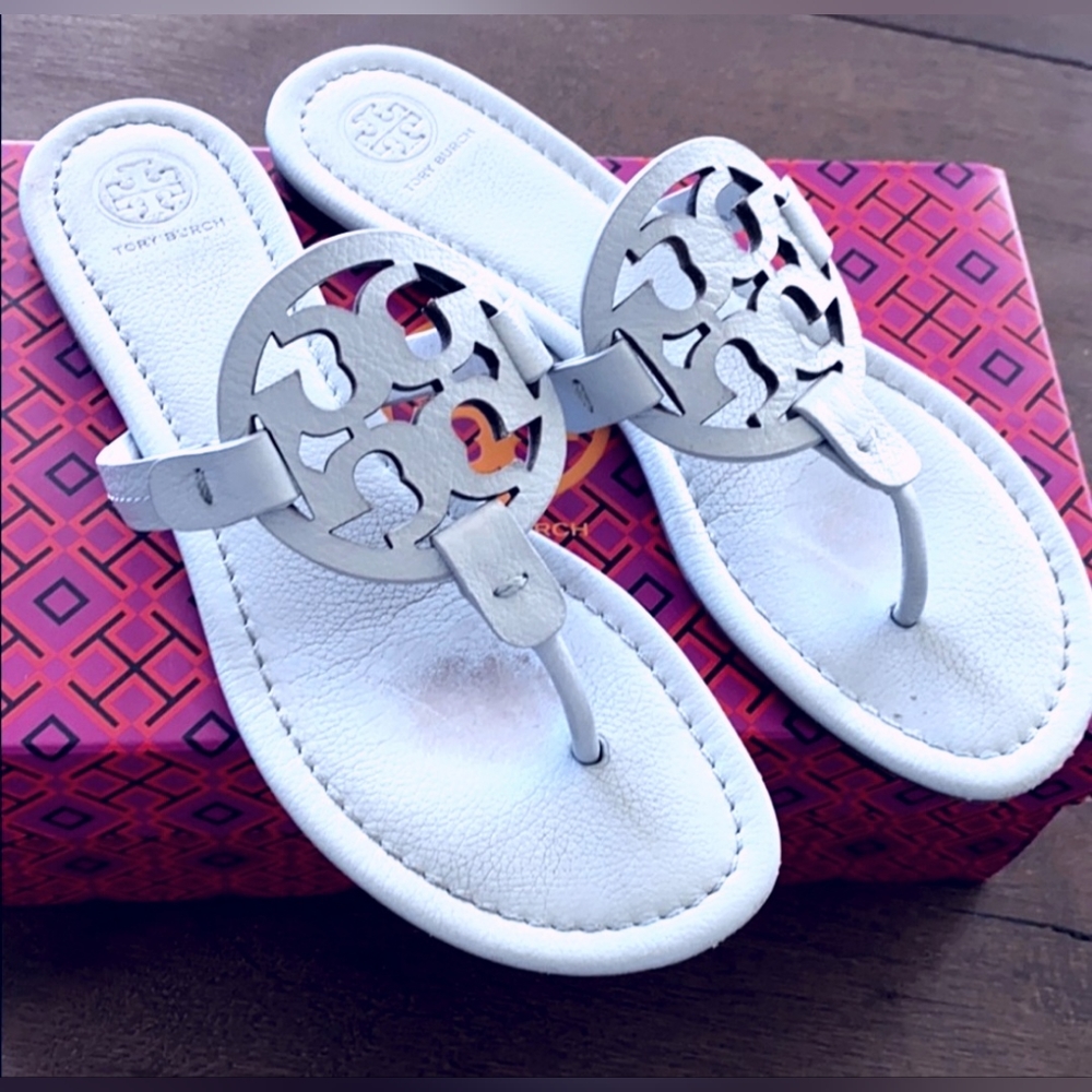 Authentic Leather Tory Burch Miller Sandals